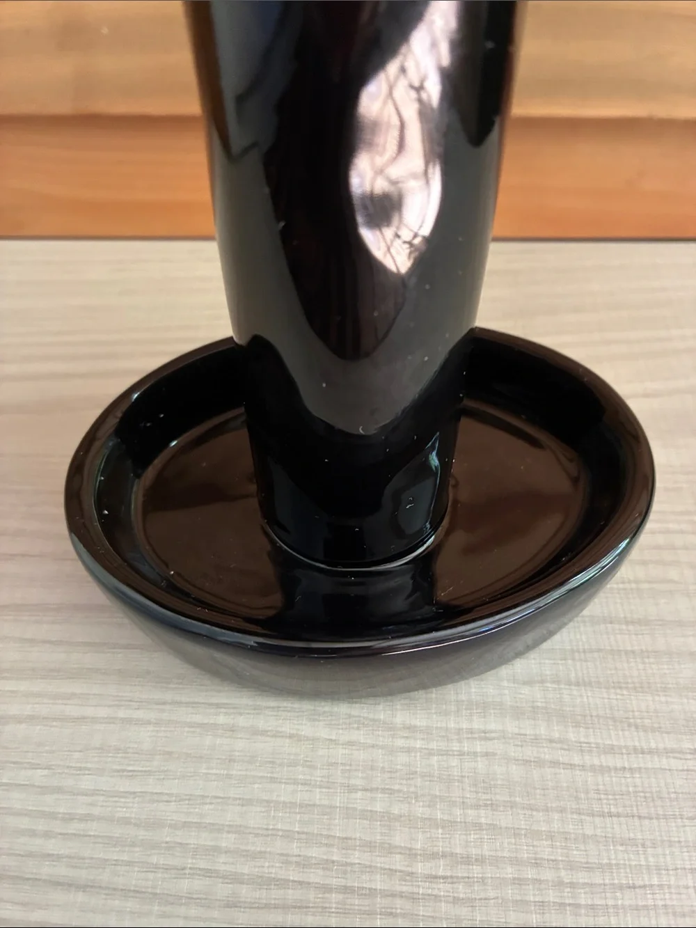Rae Dunn Black Ceramic T-Bar Display JEWELRY Stand, Like New!